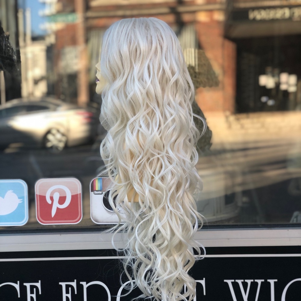 Ice White Wig Long soft Swisslace Lacefront wig - Picture 2 of 8